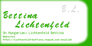bettina lichtenfeld business card